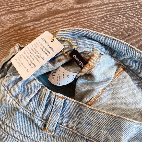 🆕denim set bustier+high waisted shorts M - Picture 5 of 8